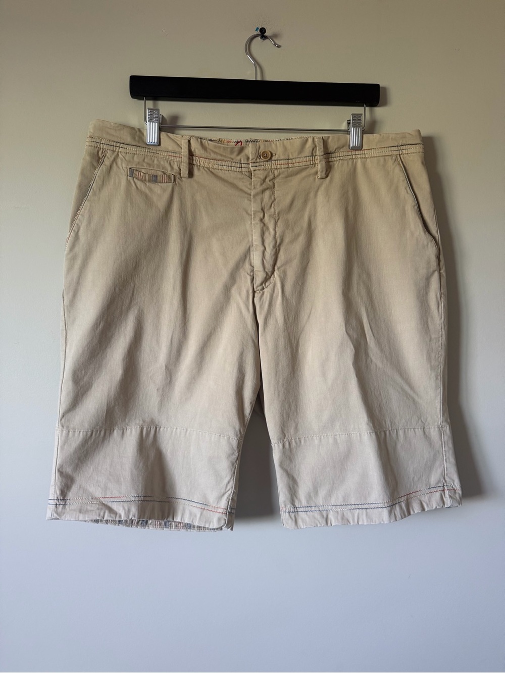 Robert Graham Men's Khaki Cotton Blend Shorts Size 36